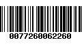 Código de Barras 0077260062260