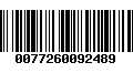 Código de Barras 0077260092489