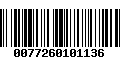 Código de Barras 0077260101136