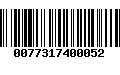 Código de Barras 0077317400052