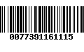 Código de Barras 0077391161115