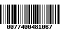 Código de Barras 0077400481067