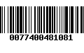 Código de Barras 0077400481081