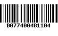 Código de Barras 0077400481104