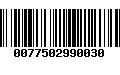 Código de Barras 0077502990030