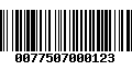 Código de Barras 0077507000123