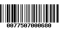 Código de Barras 0077507000680