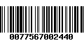 Código de Barras 0077567002440