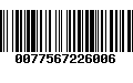 Código de Barras 0077567226006