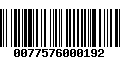 Código de Barras 0077576000192