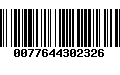 Código de Barras 0077644302326