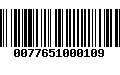 Código de Barras 0077651000109