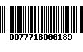 Código de Barras 0077718000189