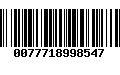 Código de Barras 0077718998547