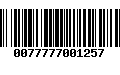 Código de Barras 0077777001257