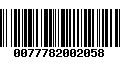 Código de Barras 0077782002058