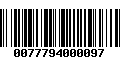 Código de Barras 0077794000097