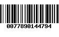 Código de Barras 0077890144794