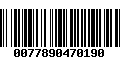 Código de Barras 0077890470190