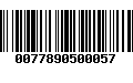 Código de Barras 0077890500057