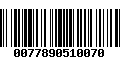 Código de Barras 0077890510070