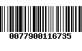 Código de Barras 0077900116735