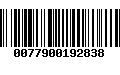 Código de Barras 0077900192838