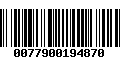 Código de Barras 0077900194870