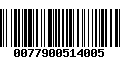 Código de Barras 0077900514005