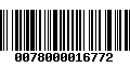 Código de Barras 0078000016772