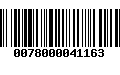 Código de Barras 0078000041163