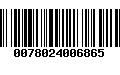 Código de Barras 0078024006865