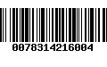 Código de Barras 0078314216004