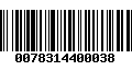 Código de Barras 0078314400038