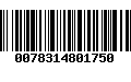 Código de Barras 0078314801750