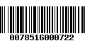 Código de Barras 0078516000722