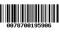 Código de Barras 0078700195906