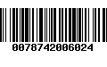 Código de Barras 0078742006024