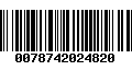 Código de Barras 0078742024820