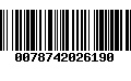 Código de Barras 0078742026190