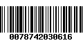 Código de Barras 0078742030616