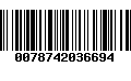 Código de Barras 0078742036694