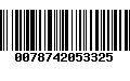 Código de Barras 0078742053325