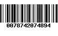 Código de Barras 0078742074894