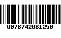 Código de Barras 0078742081250