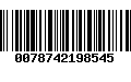 Código de Barras 0078742198545