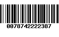 Código de Barras 0078742222387