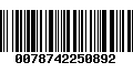 Código de Barras 0078742250892