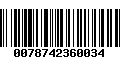 Código de Barras 0078742360034