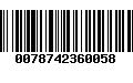 Código de Barras 0078742360058